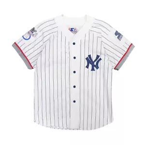 Camiseta deportiva de béisbol vintage de los Yankees de Nueva York a rayas medianas MLB - Imagen 1 de 9