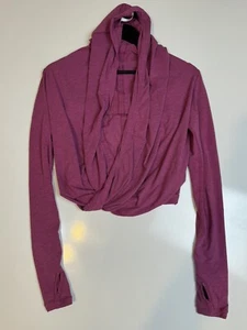 Ivivva Four Count Shrug Hoodie Sweatshirt Wrap Purple Girls Size 12 - Picture 1 of 7