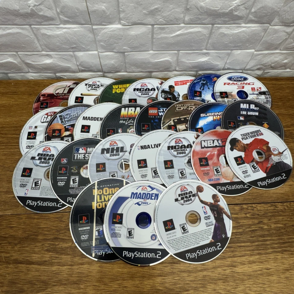 Lot of 25 Loose Playstation 2 Disc Only Video Games Scratched Untested As-Is - Image 1 of 4