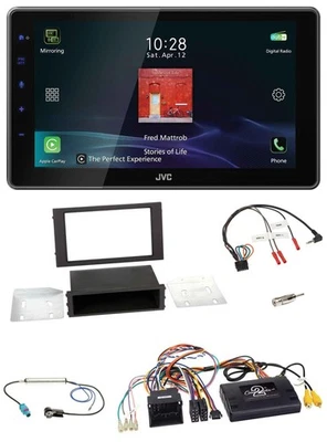 JVC DAB Lenkrad Bluetooth USB Autoradio für Seat Leon 2012-2020 PDC Display - Bild 1 von 4