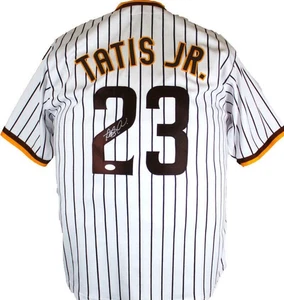 Fernando Tatis Jr. Autographed Pin Stripe Pro Style Jersey-JSA *Silver - Picture 1 of 3