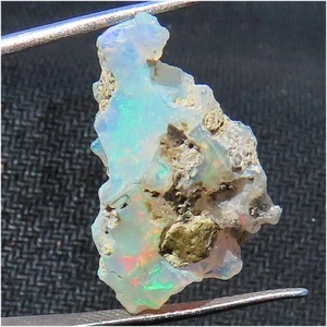 Opale Etiope Naturale 9,60 Ct Gioco Grezzo di Multicolore Ruvido 17x22x8 mm jt816 - Foto 1 di 6