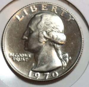 1970-S PROOF WASHINGTON QUARTER - Picture 1 of 2
