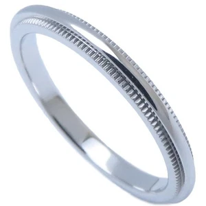 TIFFANY&Co. Milgrain Platinum950 ring Size 5.25 /294486 - Imagen 1 de 7