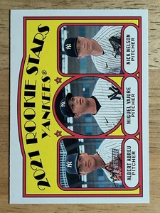 2021 Topps Heritage #363 Nick Nelson RC/Albert Abreu RC/Miguel Yajure RC - Picture 1 of 2