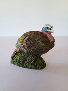 Figura Miniatura Pavo Salvaje Hecha por Artista Firmada T. Oldham Jr. 3" x 1 3/8" BONITA - Imagen 1 de 24