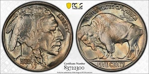 1935 Buffalo Nickel (5c) - PCGS Gold Shield MS66 - Rainbow Toning - Picture 1 of 1