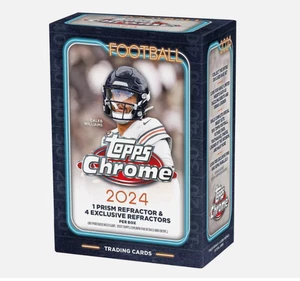 2024 Topps Chrome Football Factory Sealed Blaster Box! JAYDEN-CALEB AUTO?!? - Picture 1 of 1