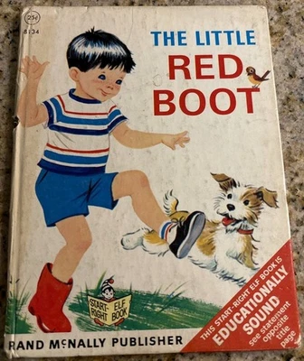 1966 Little Red Boot Rand McNally Start-Right Elf Book HC Vintage Dog Children - Image 1 of 4