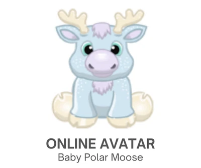Webkinz Classic Baby Polar Moose Christmas Pet Code Only - Image 1 of 2