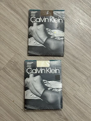 Nuevo de Colección Calvin Klein Daytime Transparente Lycra Pantimedias Estilo Talla C Marfil Lgt Taupe Foto 1 de 4