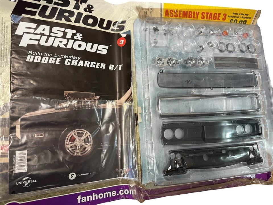 FANHOME 1:8 CONSTRUA SEU PRÓPRIO CARREGADOR DODGE R/T THE FAST AND FURIOUS CAR ISSUE 3 - Imagem 1 de 1
