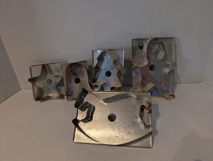 Vintage Ausstechformen mit Griffen Weihnachtsmotiv Metall - Bild 1 von 10