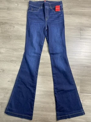 New Spanx Womens Flare Jeans Blue Size S/P Small Petite 33” Inseam Shaping Pants - Image 1 of 4