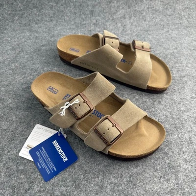 Birkenstock Arizona Sandalia Plantilla Suave Taupe Zapatos Para Mujer Nuevos y Caja Foto 1 de 4