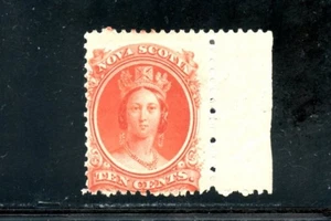 LOT 31100 MINT HR OG 12 QUEEN VICTOEIA : STAMP FROM NOVA SCOTIA CANADA - Picture 1 of 2