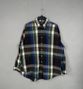Camisa Ralph Lauren The Big Para Hombre Mediana A Cuadros Abotonada Verde Rojo Azul - Imagen 1 de 12
