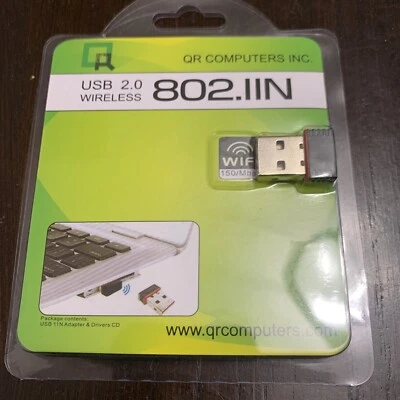QR Computers INC. - USB 2.0 Wireless - 802.IIN - NEW - Image 1 of 4