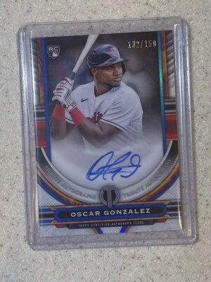2023 Topps Tribute - Tribute Autographs Blue #TA-OG Oscar Gonzalez /150 - Image 1 of 2