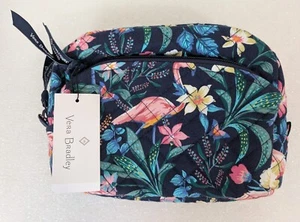 Vera Bradley Medium Cosmetic Bag FLAMINGO GARDEN ~ NWT - Picture 1 of 9