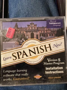Learn Spanish Now! Version 8 Master Program CD-ROM, 2000, Transparent Language - Picture 1 of 2