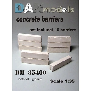 Dan Models 35400 Scale 1:35 Concrete Barriers 10 pcs Roadblock Material - Gypsum - Picture 1 of 12