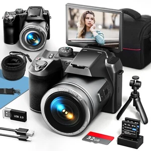 4K Digital Camera for photography 64MP 16X Video Camera Youtube Vlog w/ 32GB TF - Picture 1 of 7