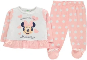 ✅ DISNEY Minnie Maus Mouse Baby Schlafanzug Mädchen Hose Pullover Pyjama Set NEU - Bild 1 von 6