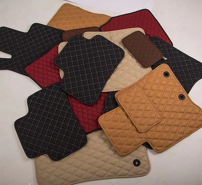 Leather Car Floor Mats Luxury Bespoke Fully Tailored Fit Mercedes ML W164 2006- - Image 1 of 4