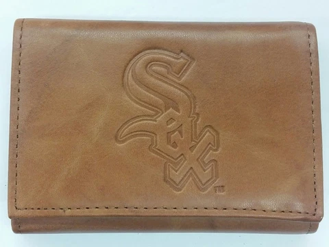 MLB Chicago White Sox Tri-Fold Leather Wallet, New Cover