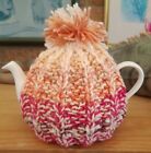 Hand Knitted Multi-Coloured Tea Cosy For A Small Tea Pot (1 - 2 Cups)