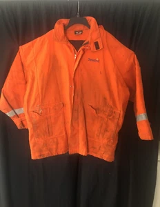 Saf-Tech High Vis Orange Jacket Tufnyl Lining Mens Size 3X Seadrill - Picture 1 of 6