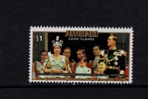 Aitutaki 1977 ELIZABETH II Y FAMILIA DESPUÉS DE LA CORONACIÓN MNH SG 228 SC 151 - Imagen 1 de 1