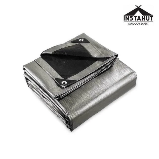 Instahut Tarpaulin DZ-TARP-BKSI-9X12 Roof Tent - Silver