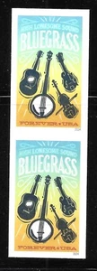 Scott #5844a IMPERFORATE (NO DIE-CUT) 2024 Bluegrass, Vertical Pair, MNH - Picture 1 of 1