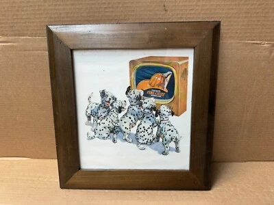 Vintage Framed Texaco Classic Dalmatian Advertisement Automobilia Man Cave Decor - Image 1 of 4