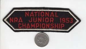 NRA 1953 NATIONAL JUNIOR CHAMPIONSHIP PISTOL RIFLE GUN PATCH #43 - MICHIGAN DEER - Picture 1 of 1