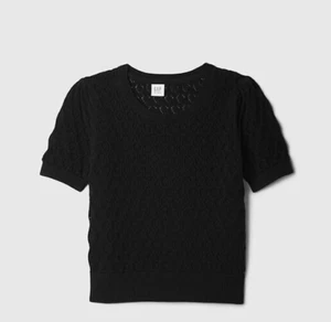 GAP Kids Pointelle Sweater Top: Black- S (6-7) - Picture 1 of 5