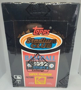 1992 Topps Stadium Club Series 3 Baseball Unopened Box BBCE 36 Count Barry Bonds - Picture 1 of 6