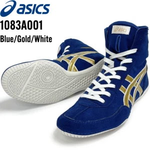 ASICS Wrestling Shoes 1083A001 EX-EO TWR900 Blue Gold White Japan - Picture 1 of 11