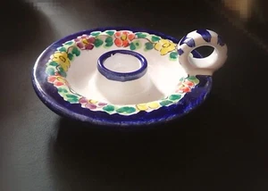 Vintage Ravello Pottery Ceramic Italian Majolika Candle Holder , Shipped from UK - Picture 1 of 3