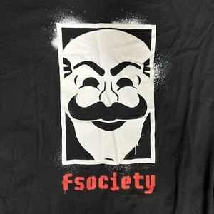 MR. ROBOT f society T Shirt/ Men’s (3XL) Black Lootcrate 100% Cotton - New - Picture 1 of 2
