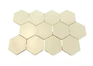 Lot 12 Vintage Tile G.S.C.C. Seafoam Green Hexagon Hex Beehive Ceramic Tiles - Picture 1 of 8