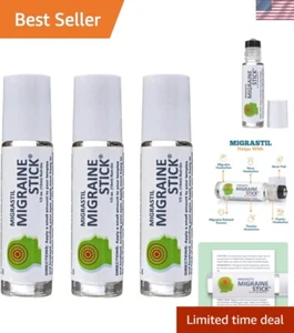 Peachy Migraine Relief Stick with Lavender and Peppermint - 3-Pack Travel Set - Picture 1 of 9