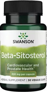 Swanson Beta-Sitosterol 320 mg 30 Veggie Capsules Heart Prostate Health - Picture 1 of 2