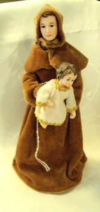 VINTAGE SELTEN PORZELLAN GEWANDT ST. ANTHONY UND KIND JESUS 10"ER #RELL - Bild 1 von 8