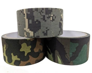15 m - 3 Rollen Panzer Klebeband Gewebeband Tarnfarbe Camouflage Flecktarn Tape - Bild 1 von 1
