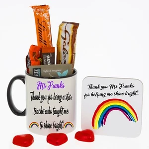 Juego de tazas y posavasos personalizados | Regalo profesor | Gracias fin de término regalo - Imagen 1 de 24