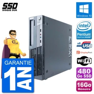 PC LENOVO M91p SFF Intel G630 RAM 16Go SSD 480Go Windows 10 Wifi - Bild 1 von 3