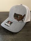 America Flag Trucker Hat New Leather Patch Richardson 112